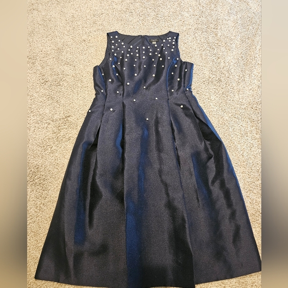 NWT Tahari ASL Navy Cocktail dress. Size 14, Navy - Picture 4 of 8